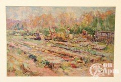 Акварель "В поле"